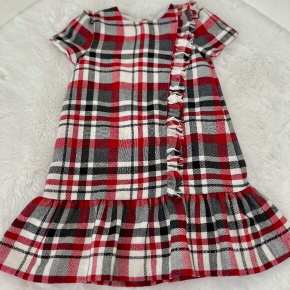 Mayoral Girls Plaid Ruffle Dress - Picture 1 of 7